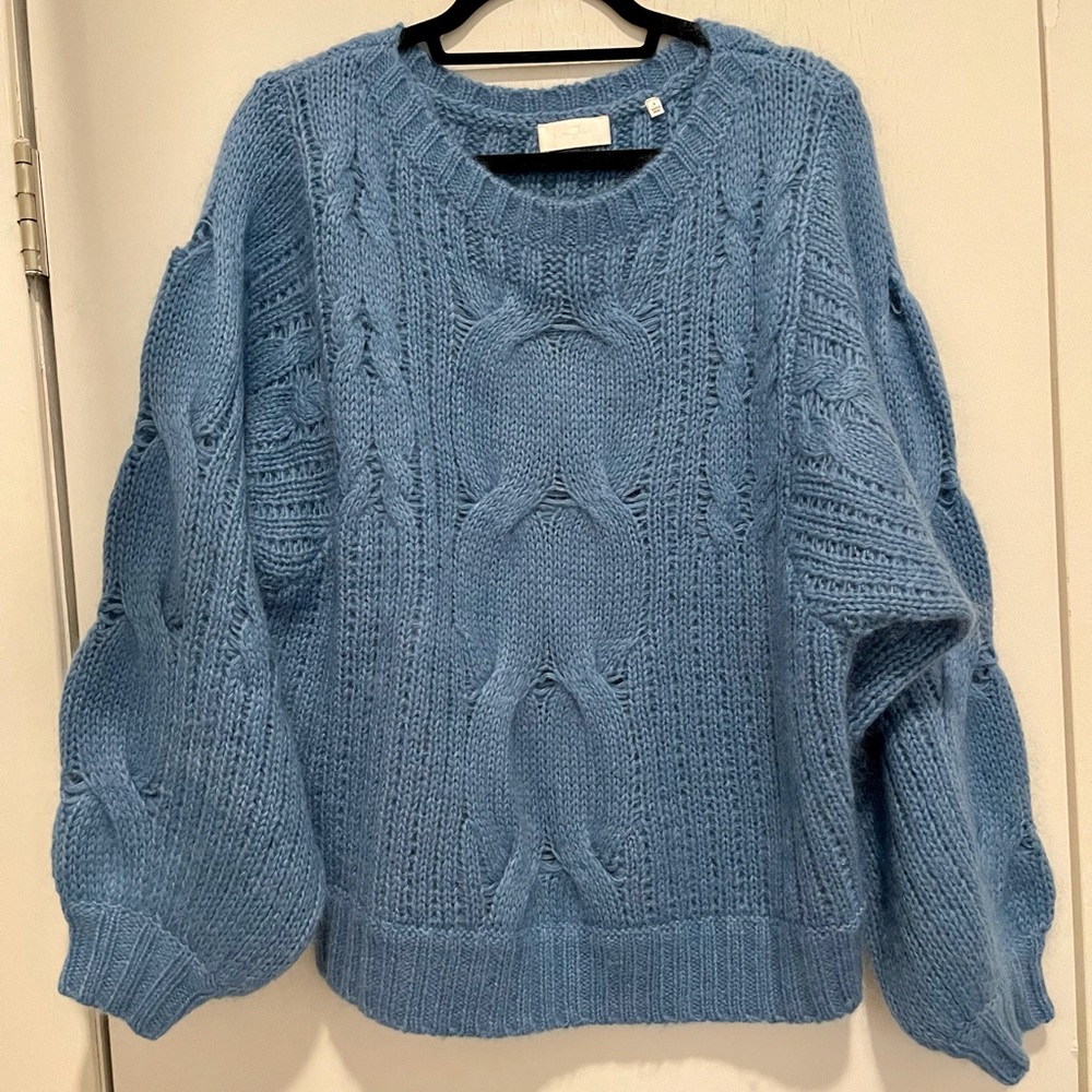 7 for all mankind blue knit sweater